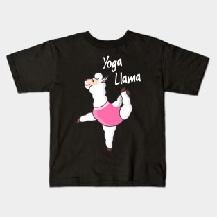 Yoga Llama Funny Meditation Yogi Gift Kids T-Shirt